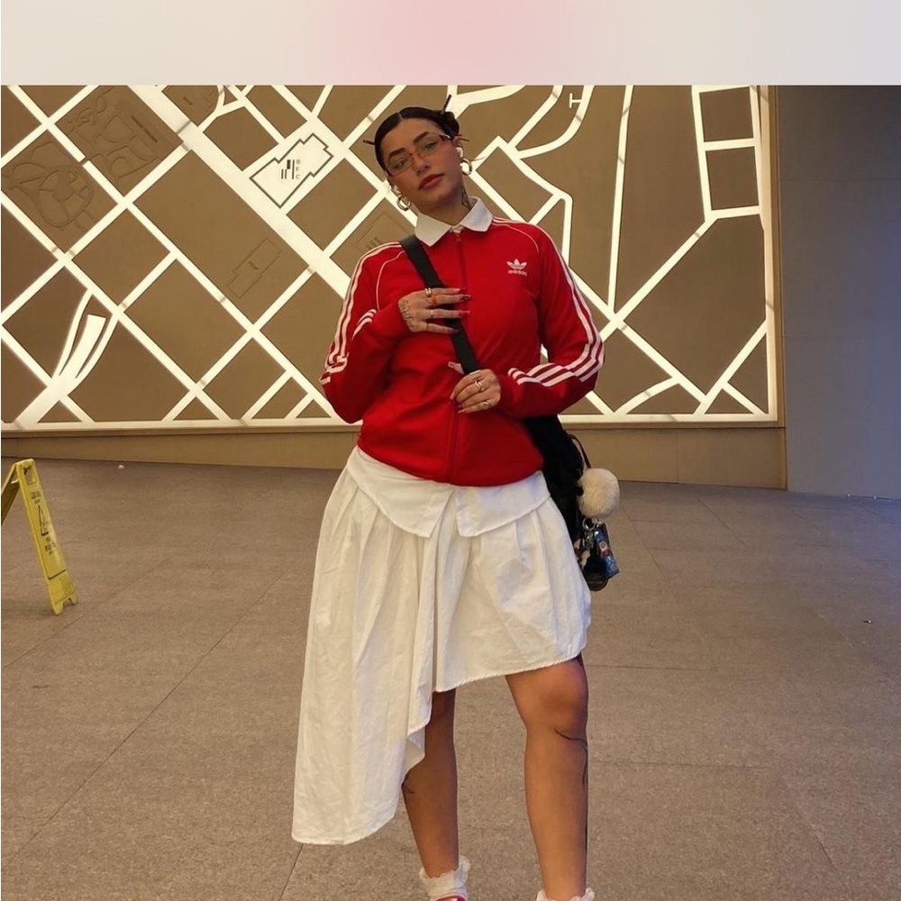 Adidas Red and White Track Jacket - Picture 5 of 5